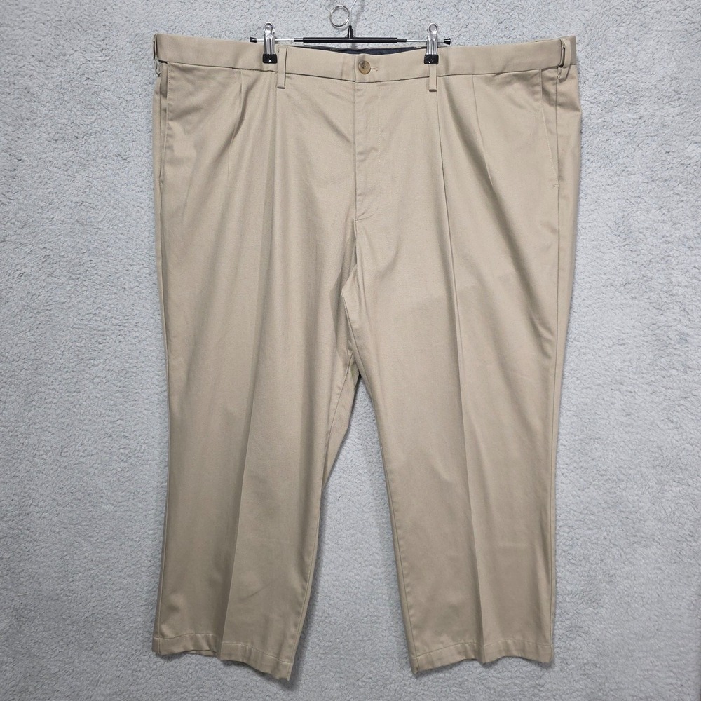 Dockers Classic Flex Comfort‎ Fit Men's 50x30 Khaki Chino Slacks Pleated Pants